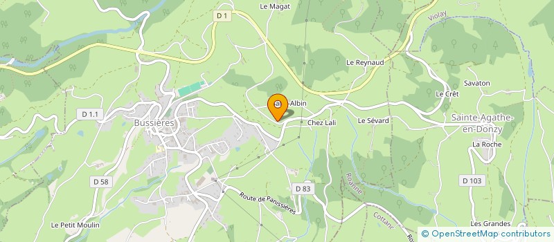 localisation de l'entreprise MONSIEUR ARNAUD FERRIER à BUSSIERES