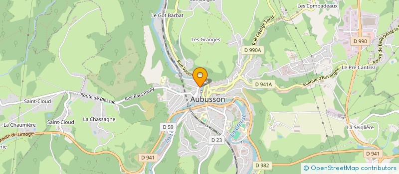 localisation de l'entreprise MONSIEUR ARNAUD FLOUR à AUBUSSON