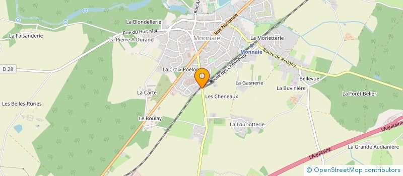 localisation de l'entreprise MONSIEUR ARNAUD FOURNIER à MONNAIE