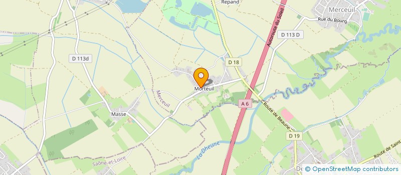 localisation de l'entreprise MONSIEUR ARNAUD GACON  MERCEUIL