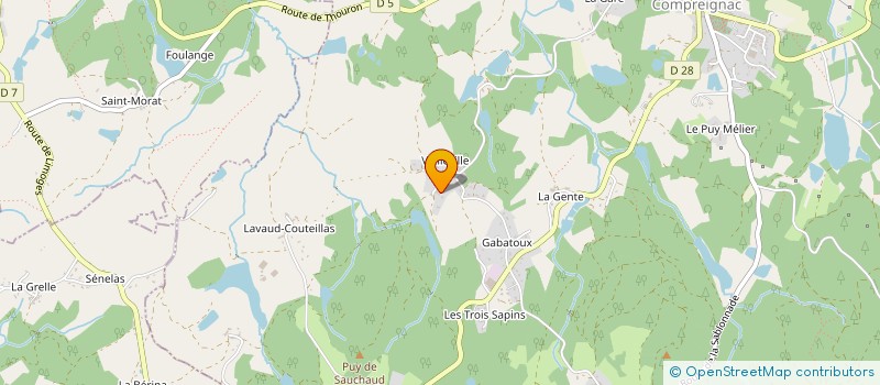 localisation de l'entreprise MONSIEUR ARNAUD GIBAUD à COMPREIGNAC