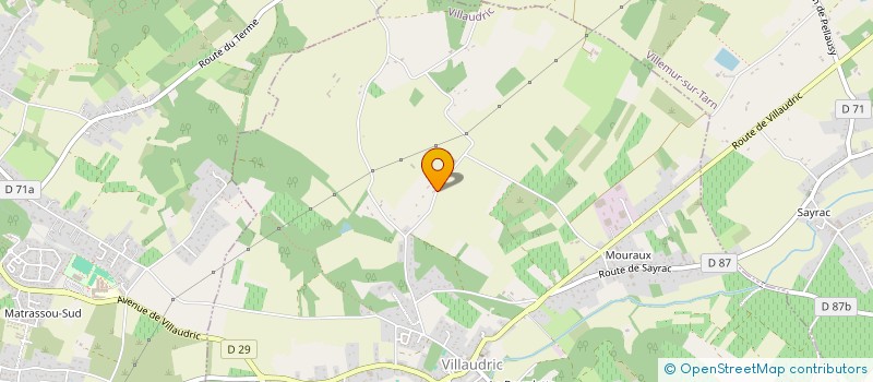 localisation de l'entreprise MONSIEUR ARNAUD GIRBAL  VILLAUDRIC