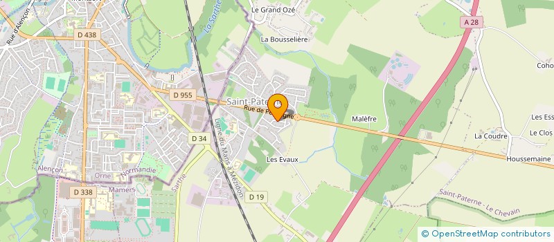 localisation de l'entreprise MONSIEUR ARNAUD GOUESLARD  SAINT-PATERNE - LE CHEVAIN