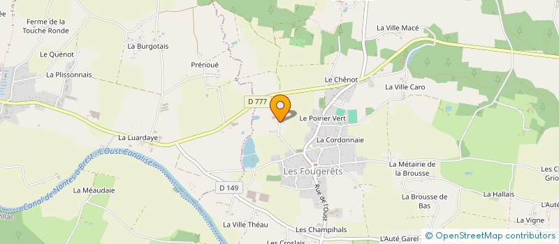localisation de l'entreprise MONSIEUR ARNAUD GRELLET à LES FOUGERETS