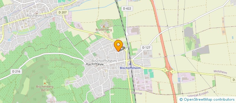 localisation de l'entreprise MONSIEUR ARNAUD HABSIGER  BISCHOFFSHEIM