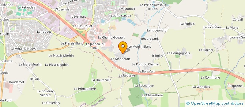 localisation de l'entreprise MONSIEUR ARNAUD HILLION  PLEUMELEUC