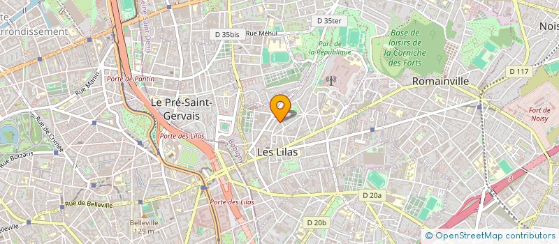 localisation de l'entreprise MONSIEUR ARNAUD HUBER à LES LILAS