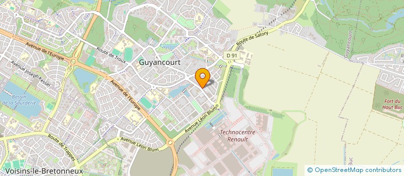 localisation de l'entreprise MONSIEUR ARNAUD LANDURE  GUYANCOURT