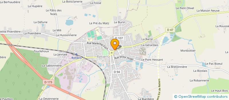 localisation de l'entreprise MONSIEUR ARNAUD LE BRETON  RETIERS