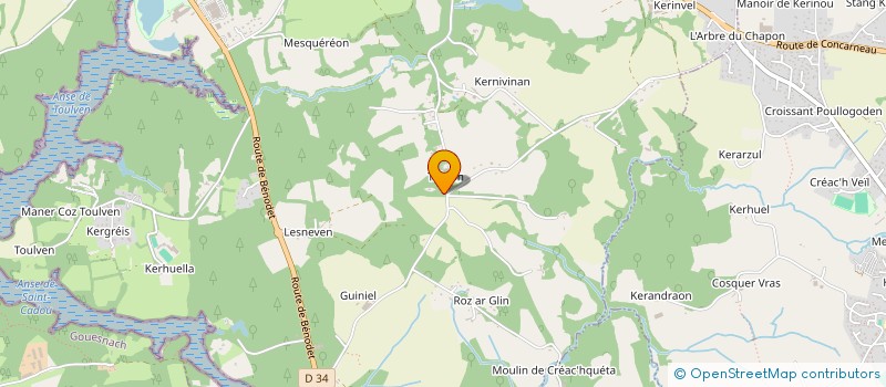 localisation de l'entreprise MONSIEUR ARNAUD LE BRUSQUE à QUIMPER