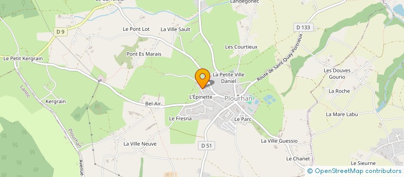 localisation de l'entreprise MONSIEUR ARNAUD LE LAN  PLOURHAN