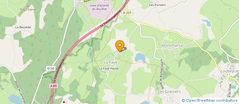 localisation de l'entreprise MONSIEUR ARNAUD LESCURE  LOUBEYRAT