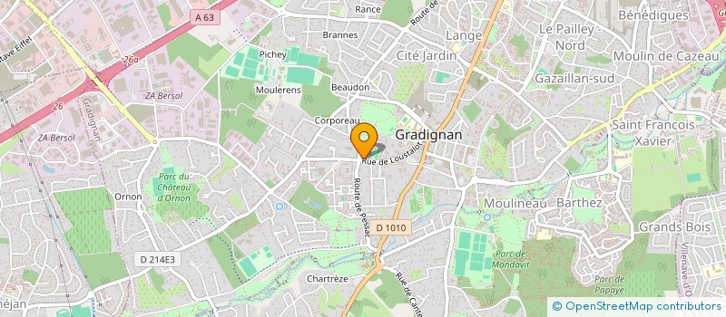 localisation de l'entreprise MONSIEUR ARNAUD LIEVRE  GRADIGNAN