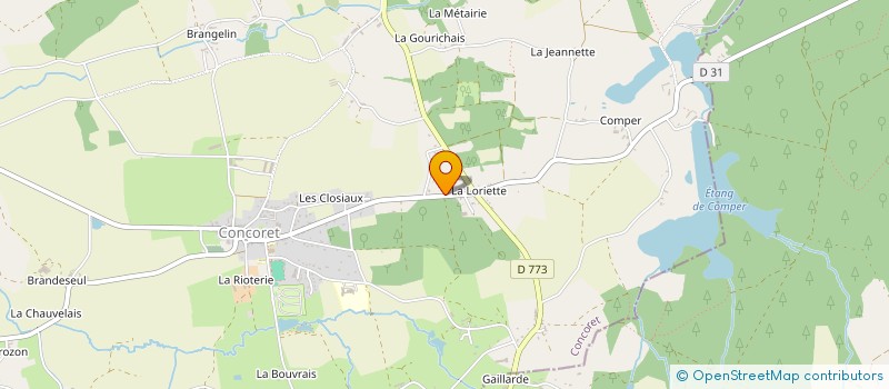 localisation de l'entreprise MONSIEUR ARNAUD MARTIN  CONCORET