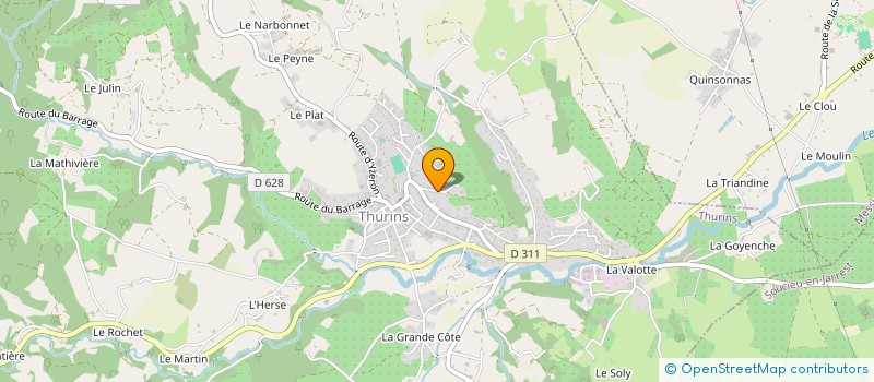 localisation de l'entreprise MONSIEUR ARNAUD MARTINEZ  THURINS