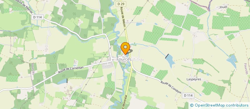 localisation de l'entreprise MONSIEUR ARNAUD MARTINEZ  FOURCES