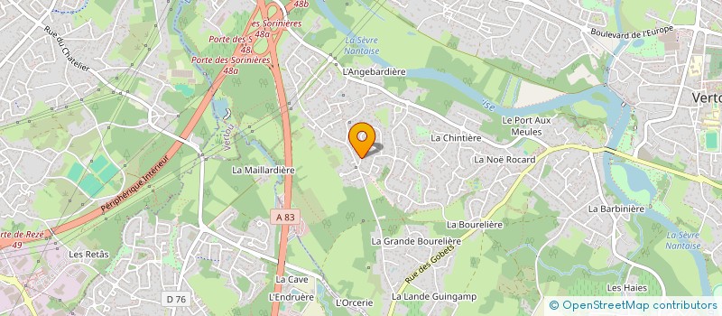 localisation de l'entreprise MONSIEUR ARNAUD MARTINS  VERTOU