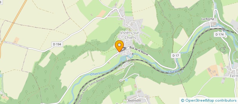 localisation de l'entreprise MONSIEUR ARNAUD MATHIOTTE à VIVIERS-SUR-CHIERS