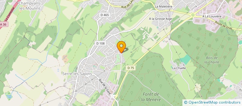 localisation de l'entreprise MONSIEUR ARNAUD MENETRIER  SERRE-LES-SAPINS