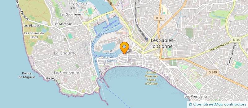 localisation de l'entreprise MONSIEUR ARNAUD METAIRIE à LES SABLES D'OLONNE