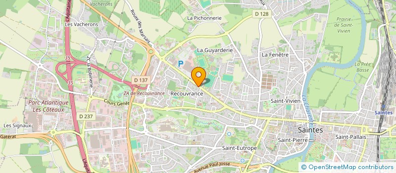 localisation de l'entreprise MONSIEUR ARNAUD MOURRAIN  SAINTES