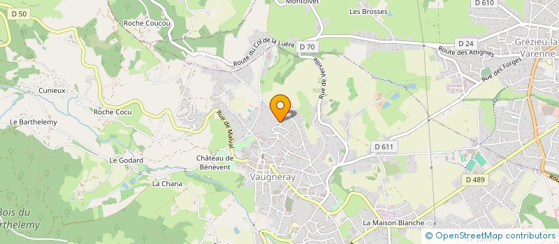 localisation de l'entreprise MONSIEUR ARNAUD PERRUSSEL  VAUGNERAY