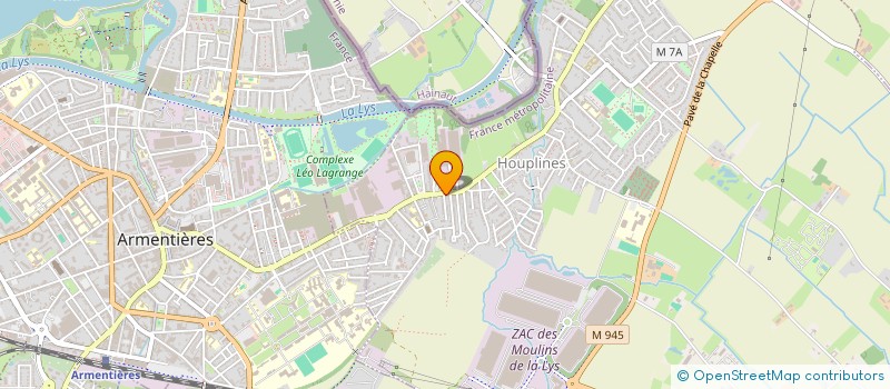 localisation de l'entreprise MONSIEUR ARNAUD PIERARD  HOUPLINES