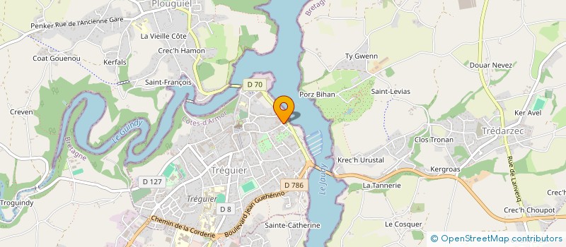 localisation de l'entreprise MONSIEUR ARNAUD POMMELEC  TREGUIER