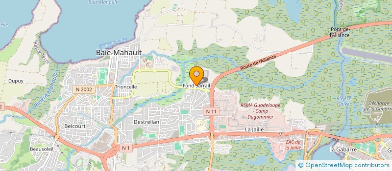 localisation de l'entreprise MONSIEUR ARNAUD POUGET  BAIE MAHAULT