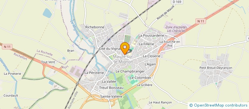 localisation de l'entreprise MONSIEUR ARNAUD POUGNARD  MAUZE-SUR-LE-MIGNON