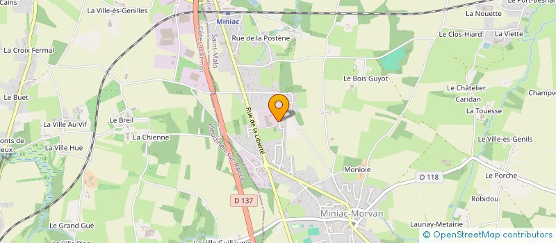 localisation de l'entreprise MONSIEUR ARNAUD POUZAUD  MINIAC-MORVAN