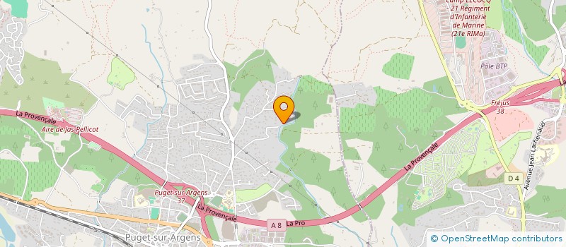 localisation de l'entreprise MONSIEUR ARNAUD ROMAN  PUGET-SUR-ARGENS