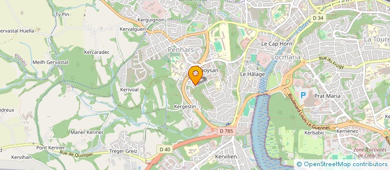 localisation de l'entreprise MONSIEUR ARNAUD ROUX  QUIMPER