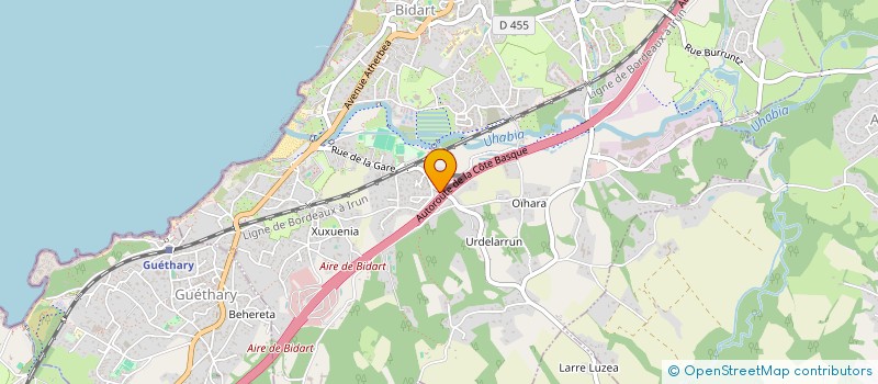 localisation de l'entreprise MONSIEUR ARNAUD SABATE à BIDART