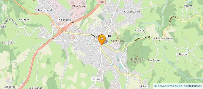 localisation de l'entreprise MONSIEUR ARNAUD SANDRIN à YSSINGEAUX