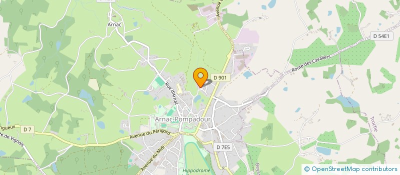 localisation de l'entreprise MONSIEUR ARNAUD SION  ARNAC-POMPADOUR
