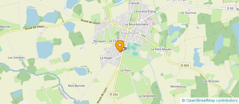 localisation de l'entreprise MONSIEUR ARNAUD TAINTURIER à CHALAMONT