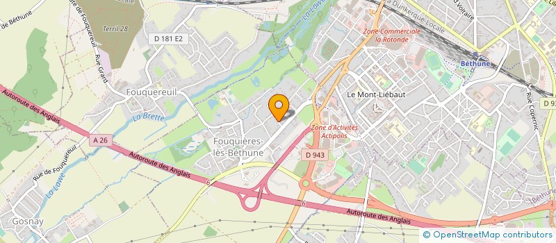 localisation de l'entreprise MONSIEUR ARNAUD VAQUETTE  FOUQUIERES-LES-BETHUNE