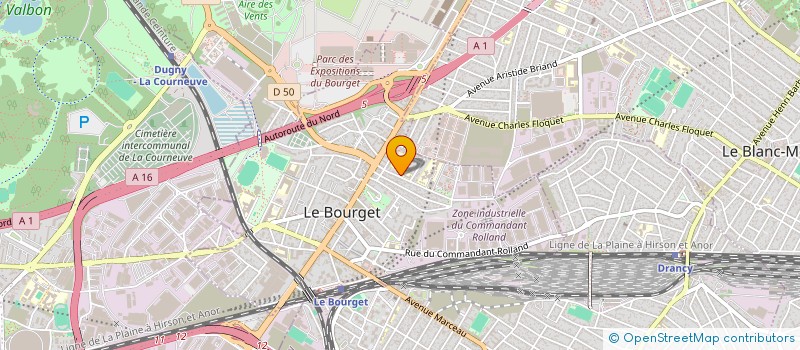 localisation de l'entreprise MONSIEUR ARNAUD WITZ à LE BOURGET
