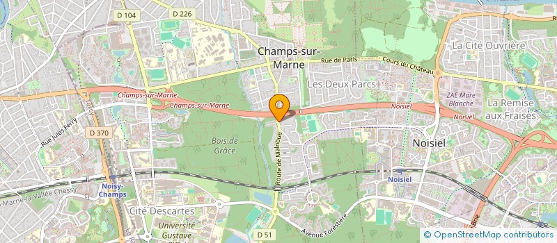 localisation de l'entreprise MONSIEUR ARNOLD LANDRY ENGOLO BIDZA  CHAMPS-SUR-MARNE