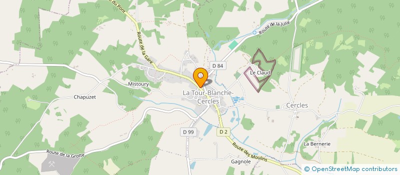 localisation de l'entreprise MONSIEUR AROLD CHANSEAUD  LA TOUR-BLANCHE-CERCLES