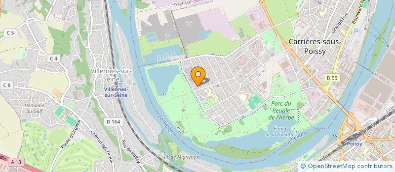 localisation de l'entreprise MONSIEUR AROUN NZITOUKOULOU  CARRIERES-SOUS-POISSY