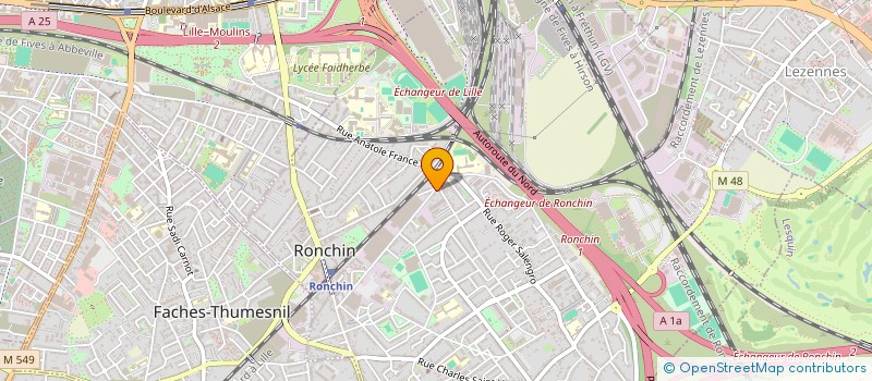 localisation de l'entreprise MONSIEUR AROUNA SAKHO  RONCHIN