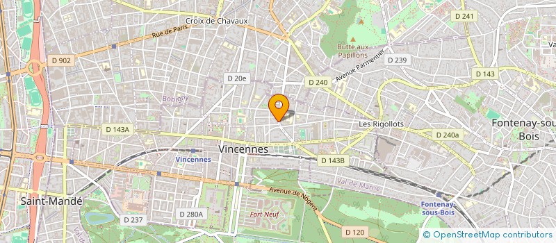 localisation de l'entreprise MONSIEUR ARRIS BOUZOUANE à VINCENNES
