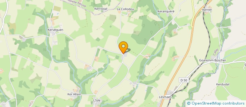 localisation de l'entreprise MONSIEUR ARSENE JOUAN  CALLAC