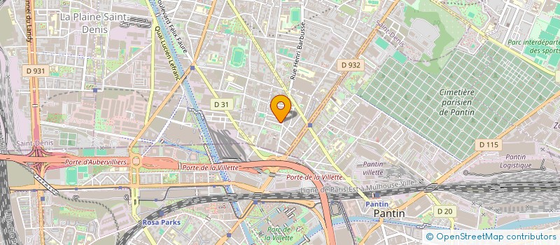 localisation de l'entreprise MONSIEUR ARSENE NGUEKAM  AUBERVILLIERS