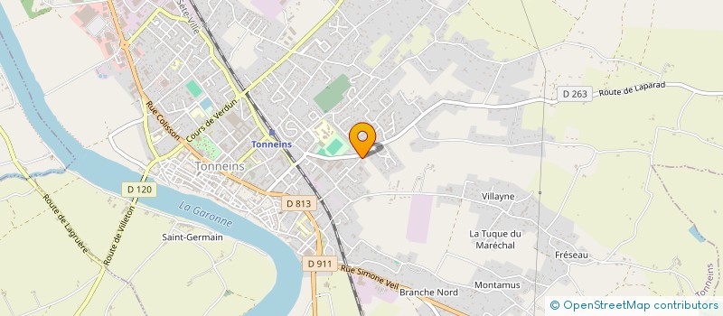 localisation de l'entreprise MONSIEUR ARSENIO SIMOES GEITOSO  TONNEINS