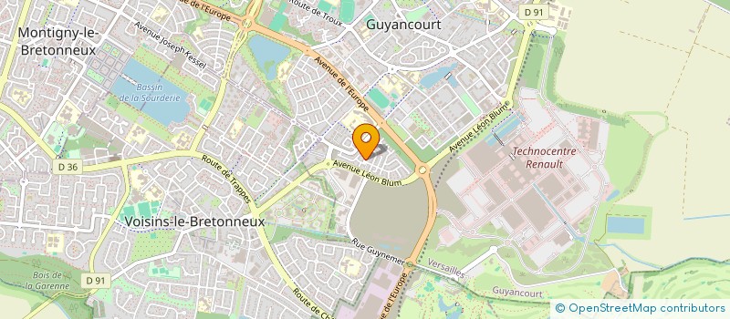 localisation de l'entreprise MONSIEUR ARTHUR BERNIER  GUYANCOURT