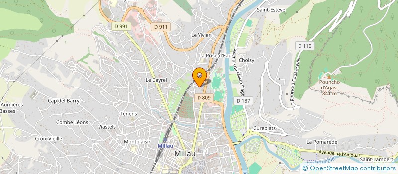 localisation de l'entreprise MONSIEUR ARTHUR BOSC  MILLAU