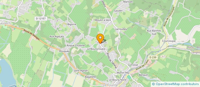 localisation de l'entreprise MONSIEUR ARTHUR CAQUINEAU  TABANAC